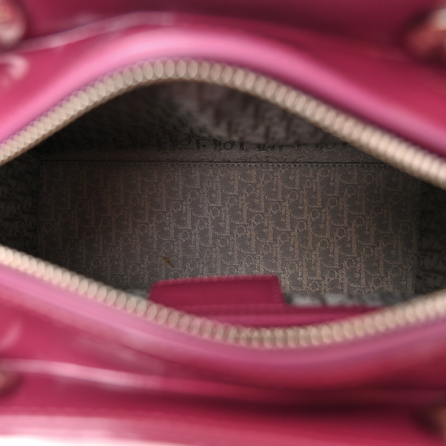 Christian Dior Patent Cannage Medium Lady Dior Dark Pink 5 of 10