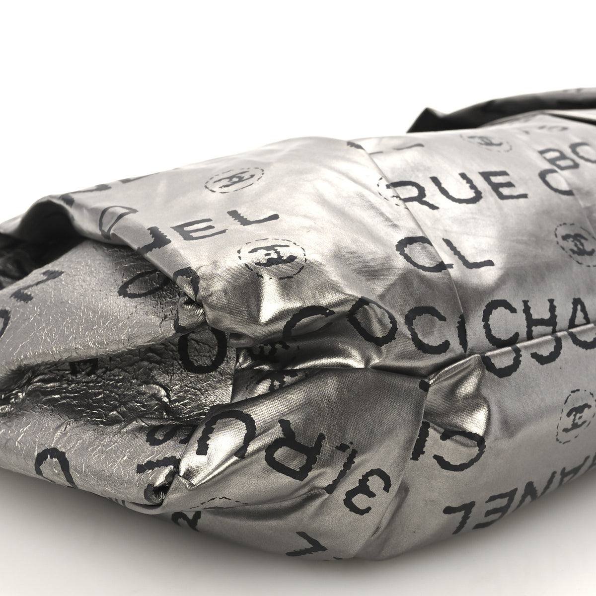 Chanel Coated Canvas Unlimited Clutch Silver 9 of 10