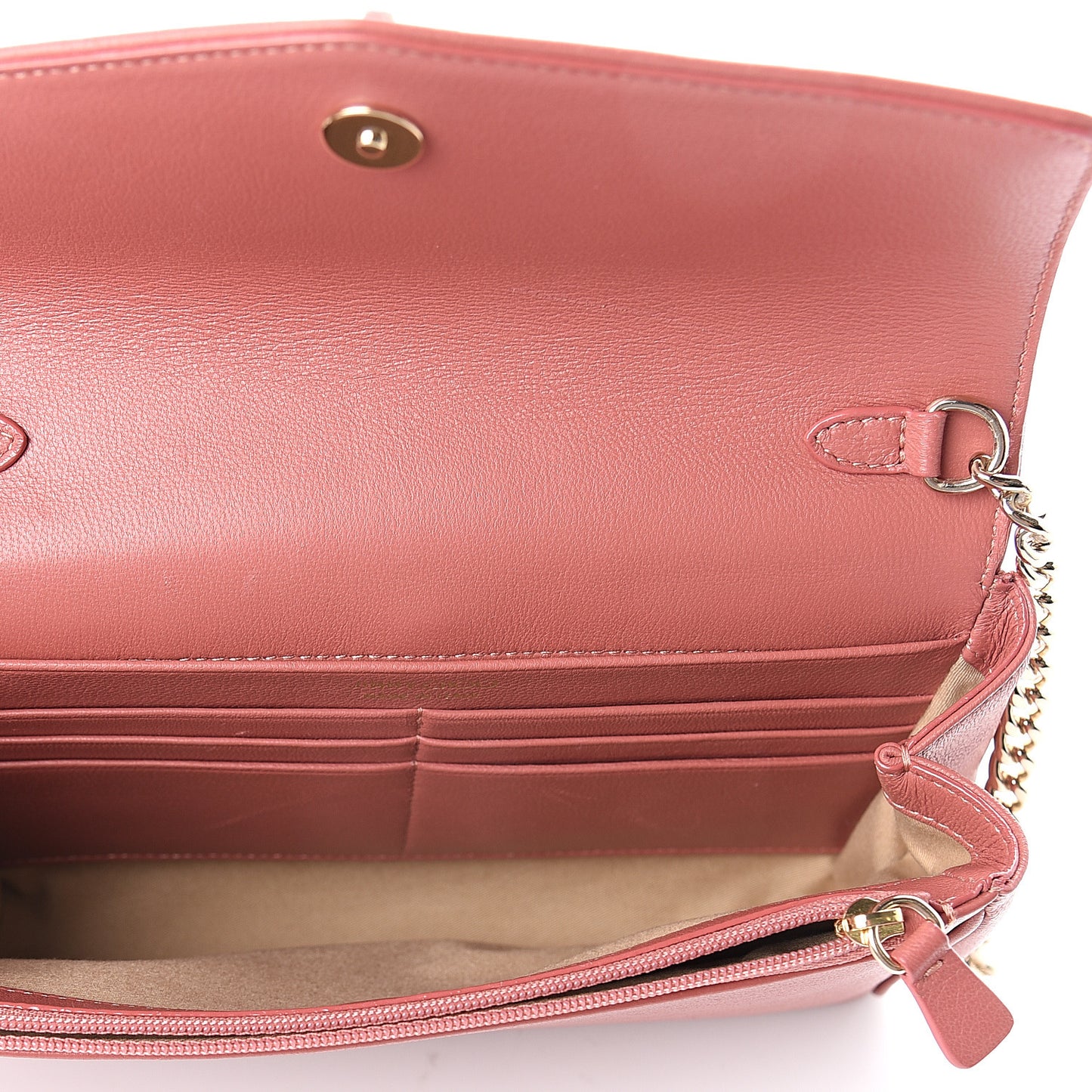 Grainy Calfskin Crossbody Bag Rosewood
