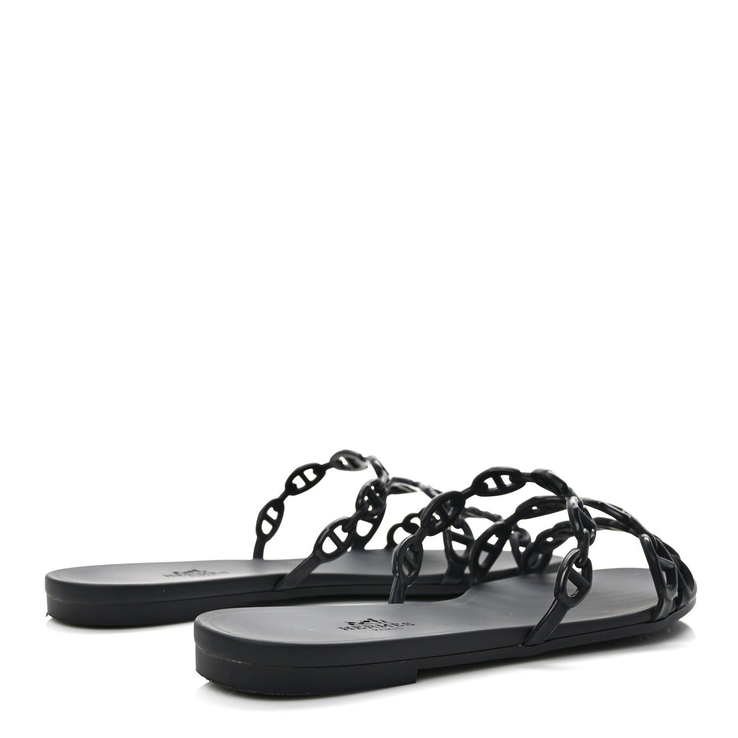 Rubber Chaine d'Ancre Rivage Sandals 37 Black