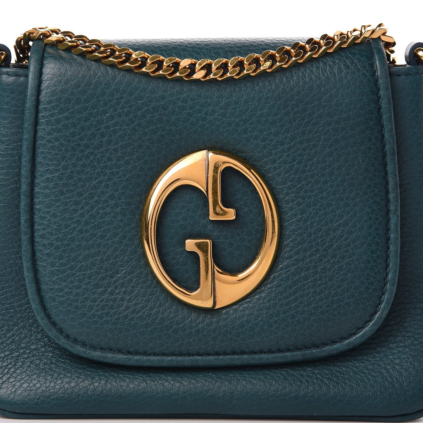 Dollar Calfskin Small 1973 Chain Shoulder Bag Deep Cobalt