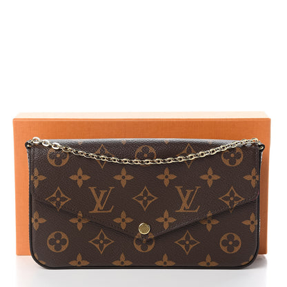 Louis Vuitton Monogram Pochette Felicie Chain Wallet Fuchsia 10 of 10