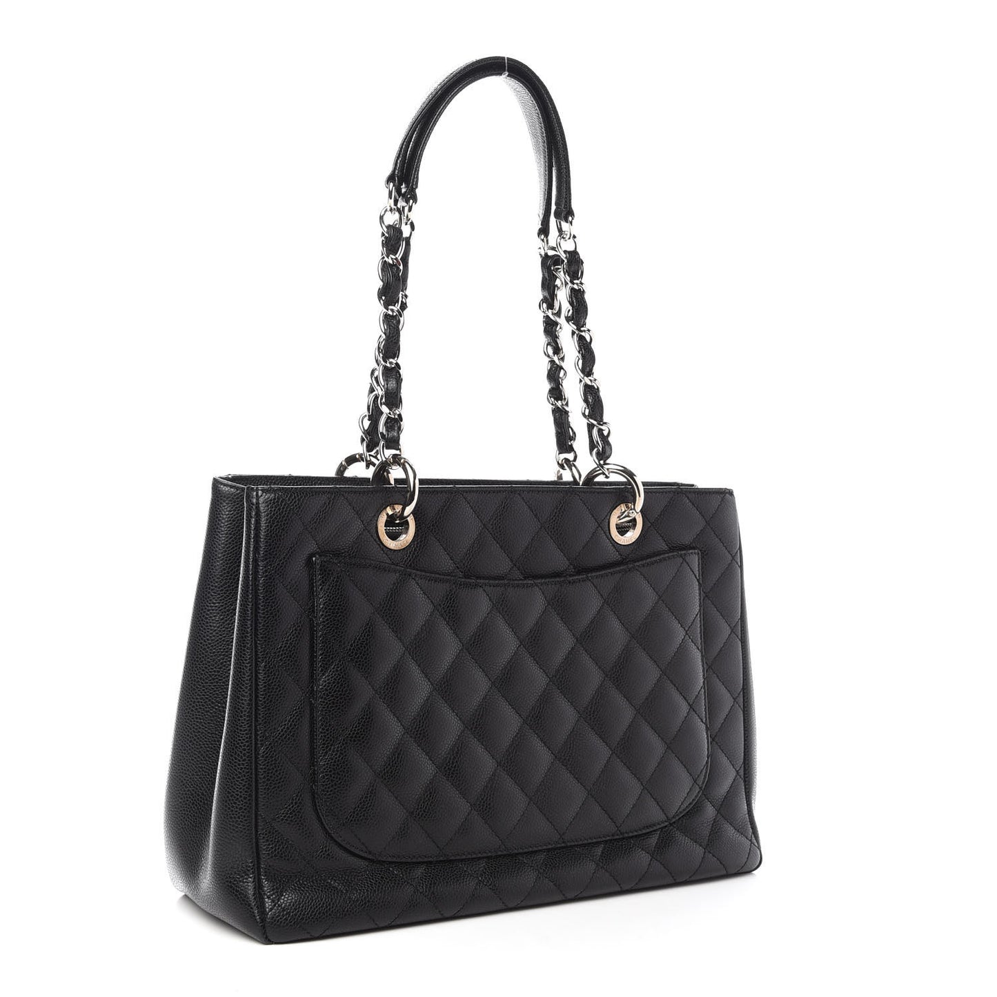 Caviar Quilted Grand Shopping Tote GST Black