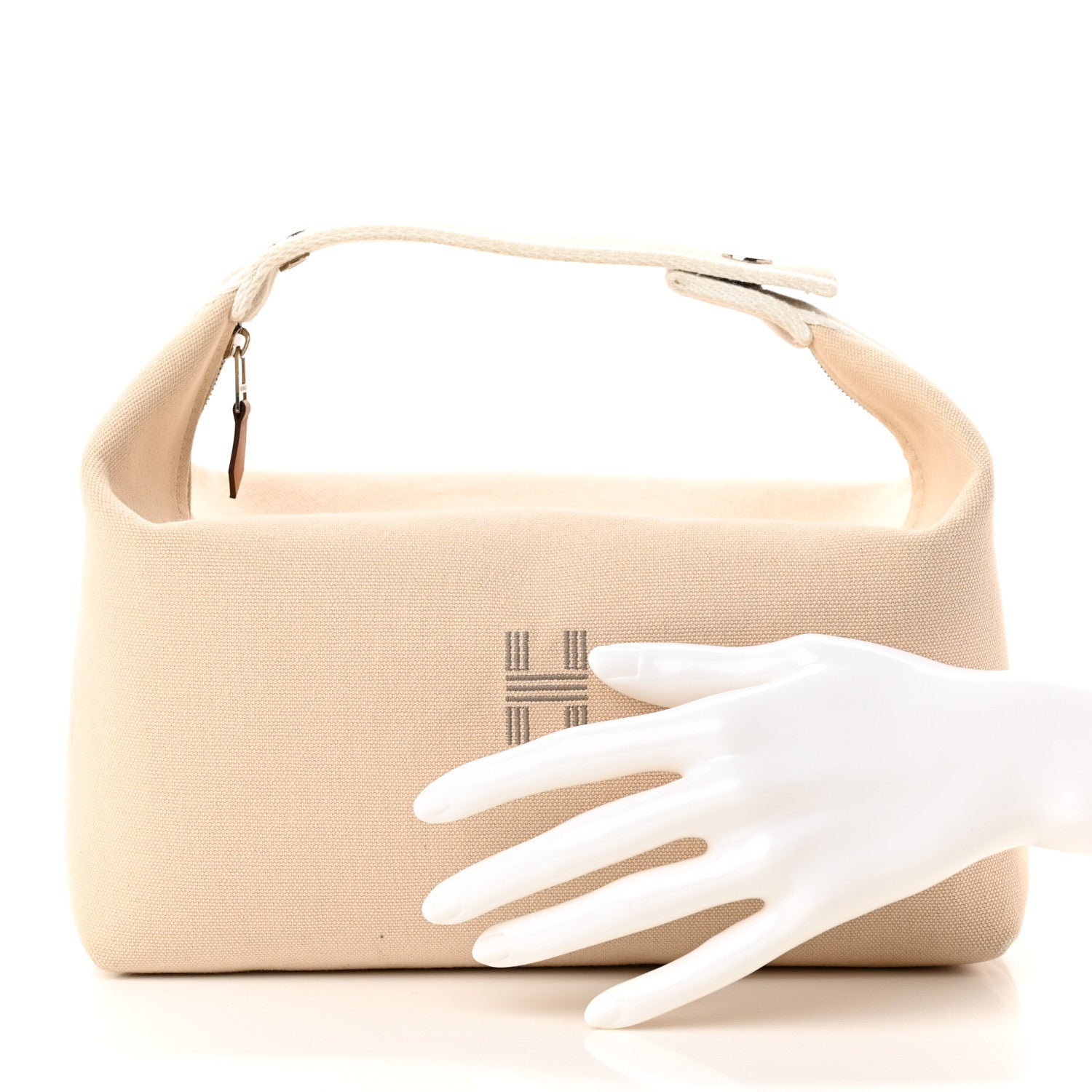 Hermes Canvas Large Bride-A-Brac Pouch Natural 2 of 9