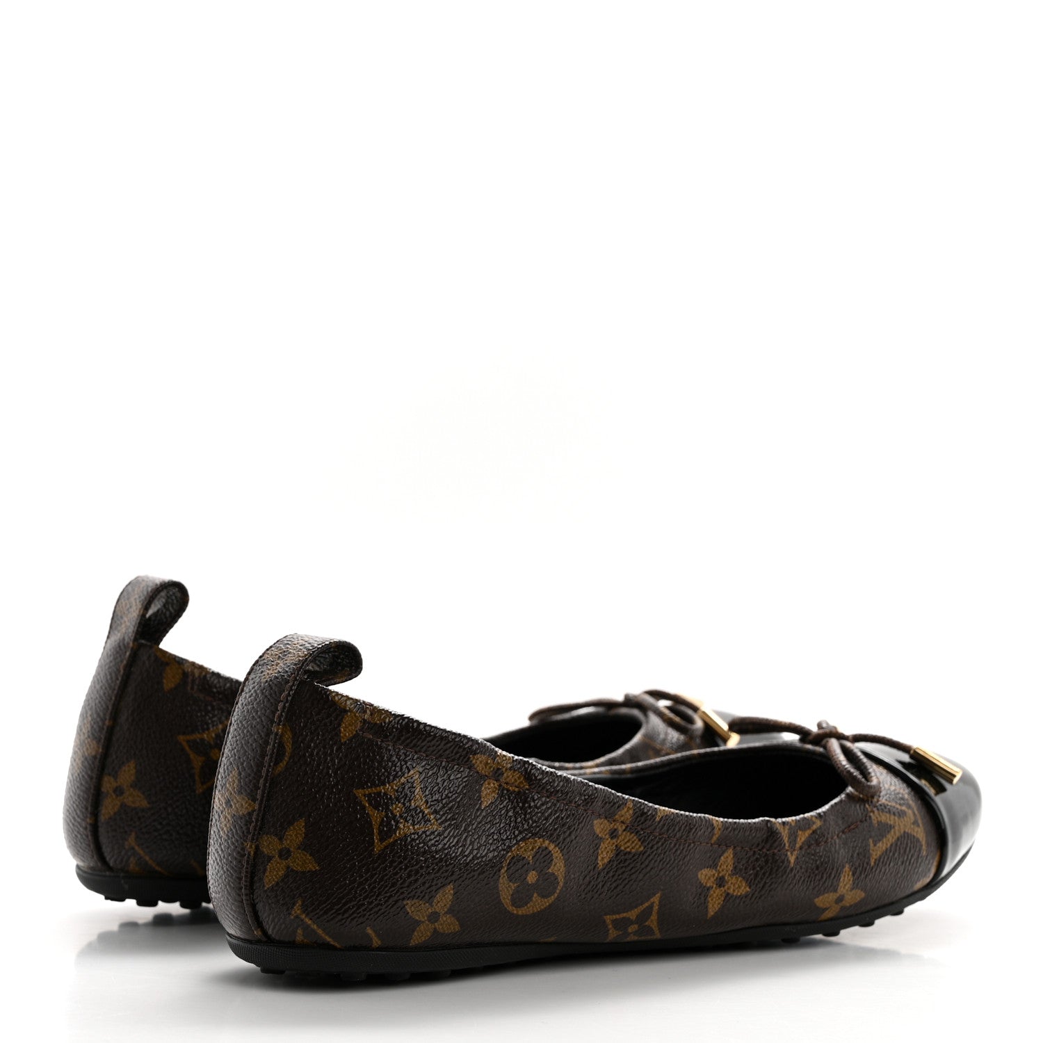 Louis Vuitton Monogram Flirty Ballerina Flats 37.5 Black 4 of 10