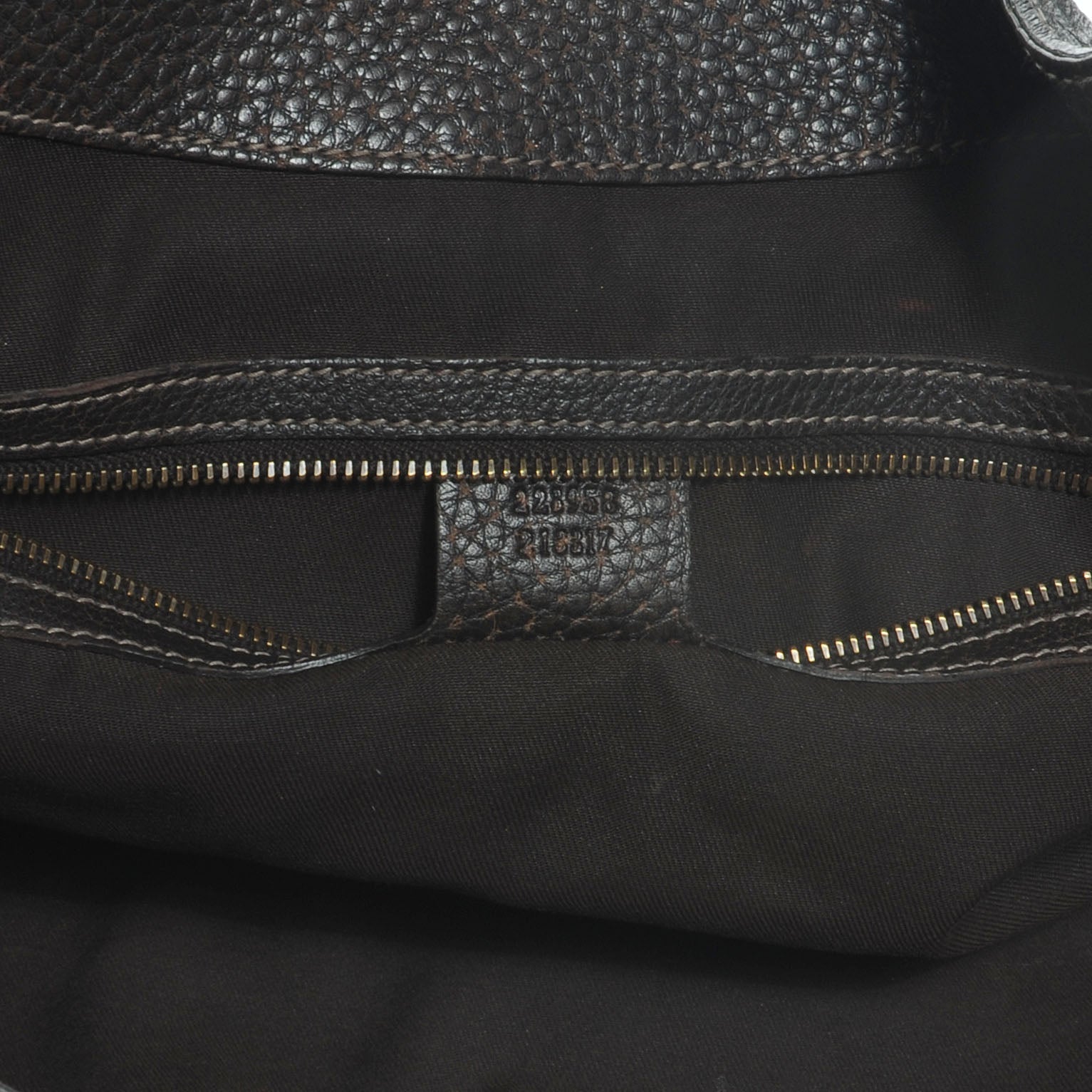 Gucci Guccissima New Pelham Large Shoulder Bag Dark Brown 8 of 8