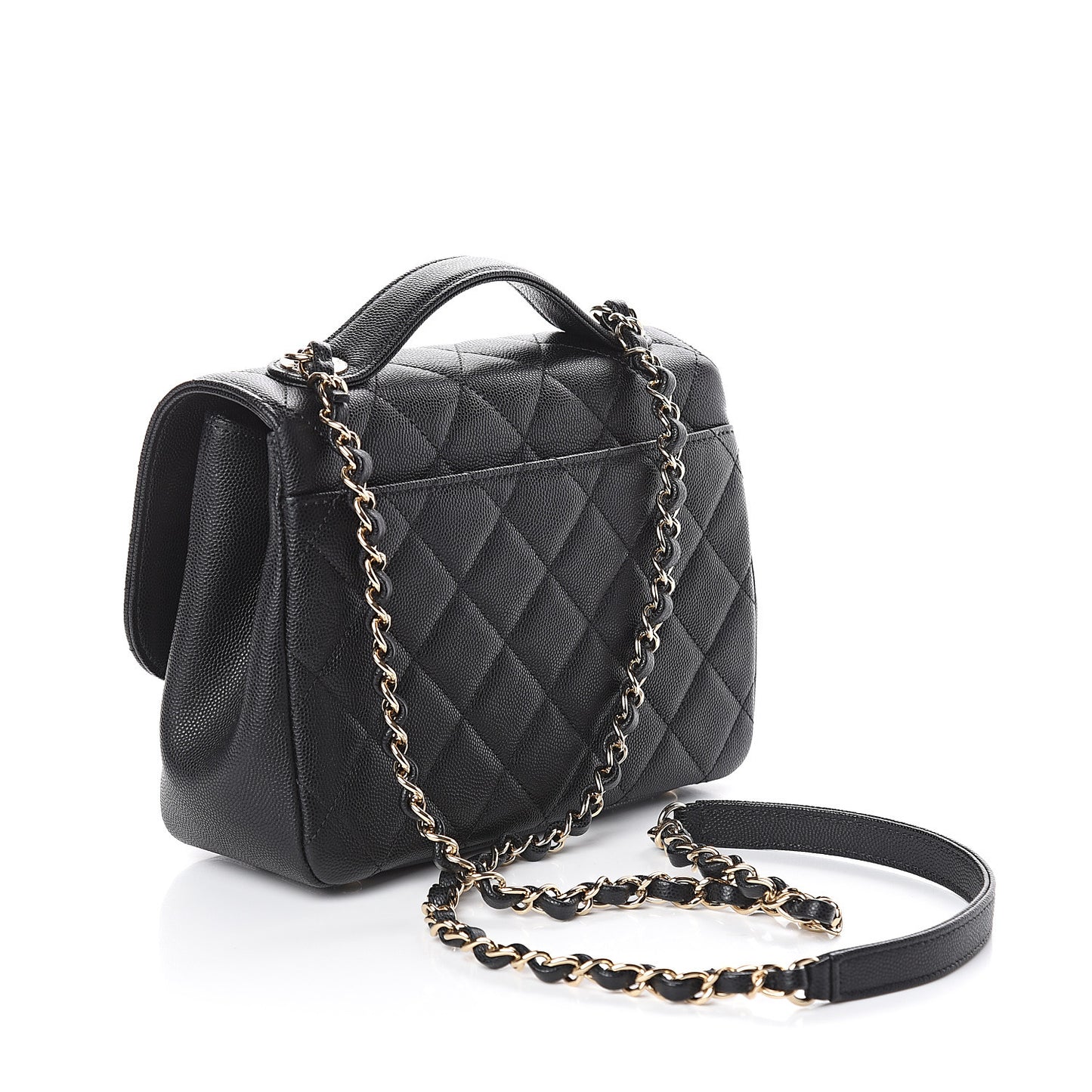 Caviar Quilted Medium Business Affinity Flap Black