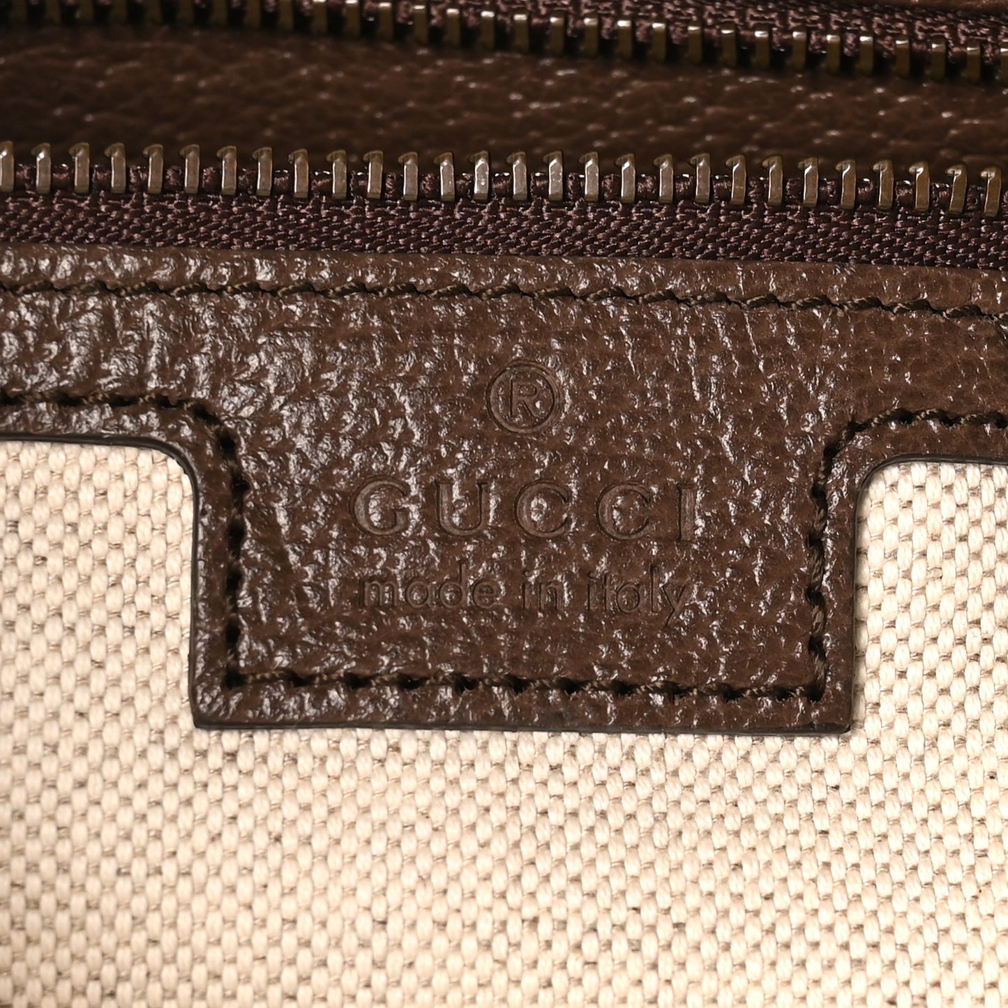 GG Supreme Monogram Textured Dollar Calfskin Web Ophidia Wristlet Shoulder Bag Beige Ebony New Acero