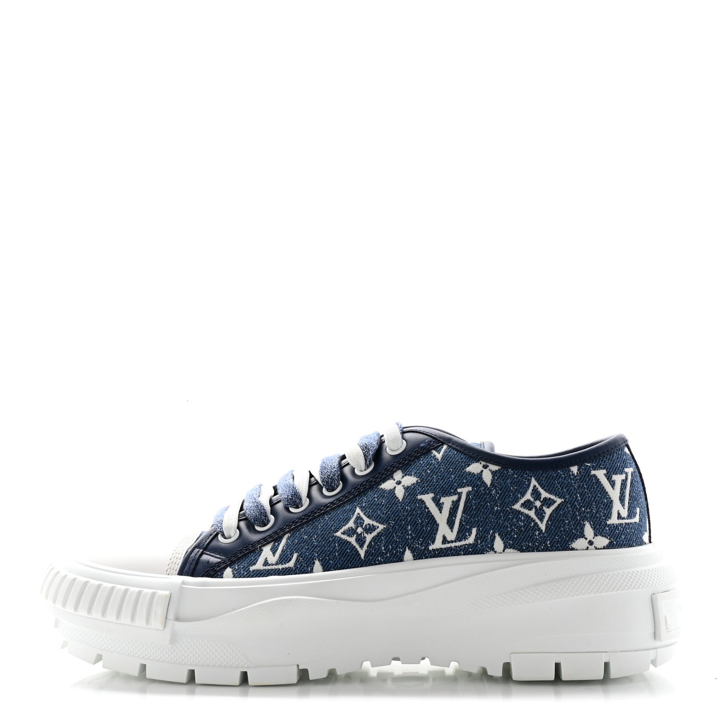 Denim Monogram Squad Sneakers 39 Marine