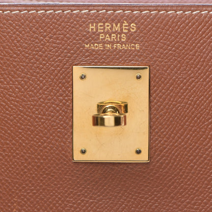 Hermes Courchevel Kelly Retourne 35 Gold 11 of 40