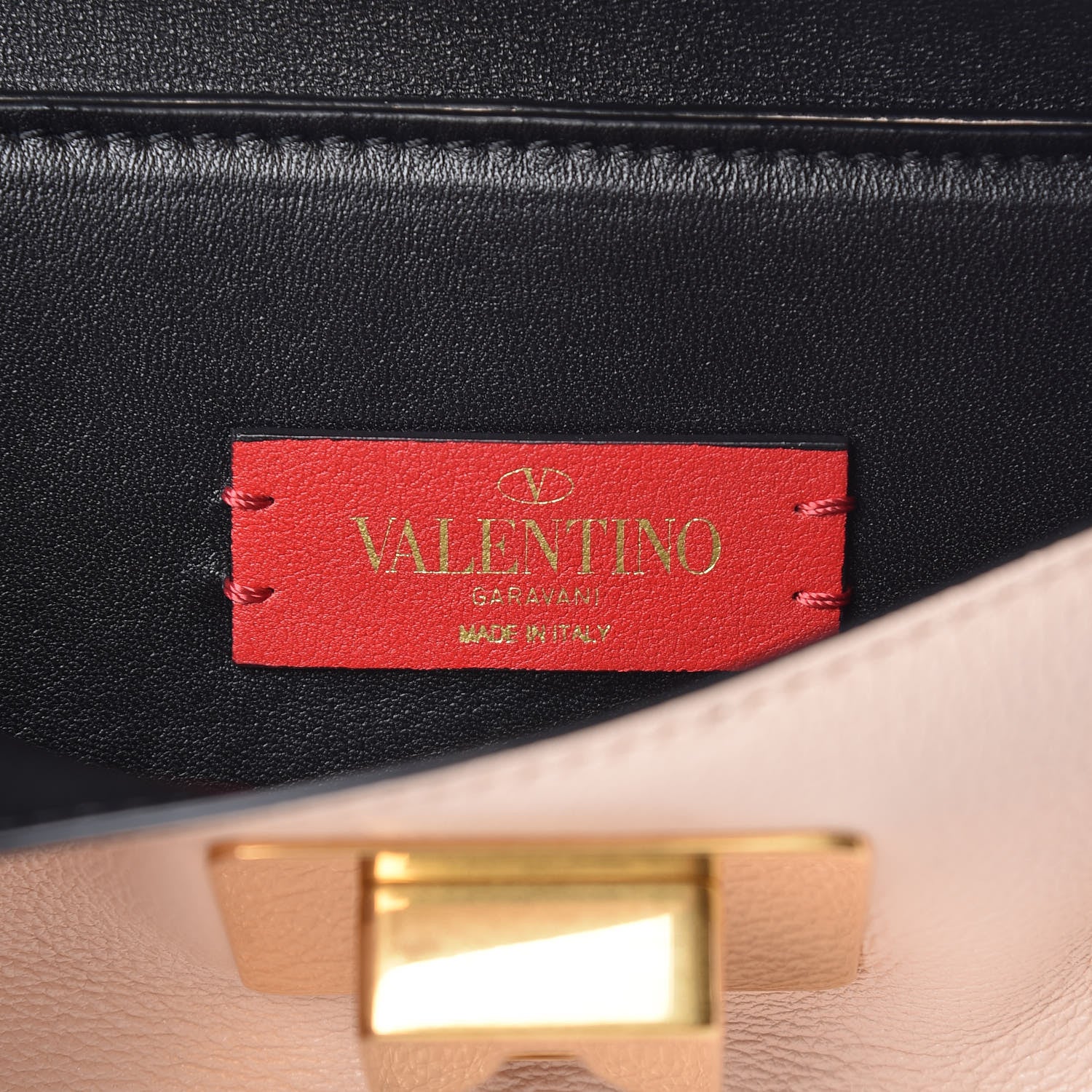 Valentino Garavani Smooth Calfskin Small VRing Crossbody Bag Rose Cannelle Light Ivory Cerise 9 of 9