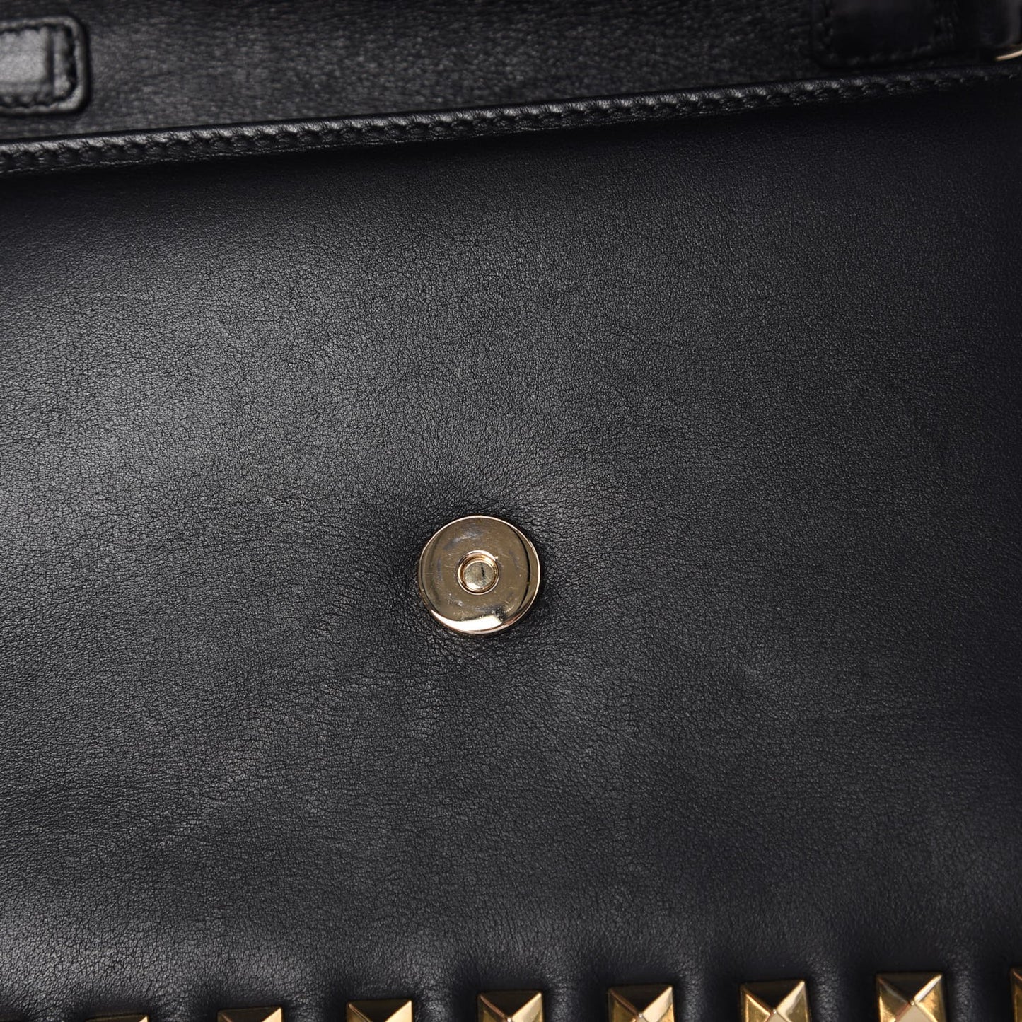 Vitello Mini Rockstud Chain Flap Crossbody Bag Black