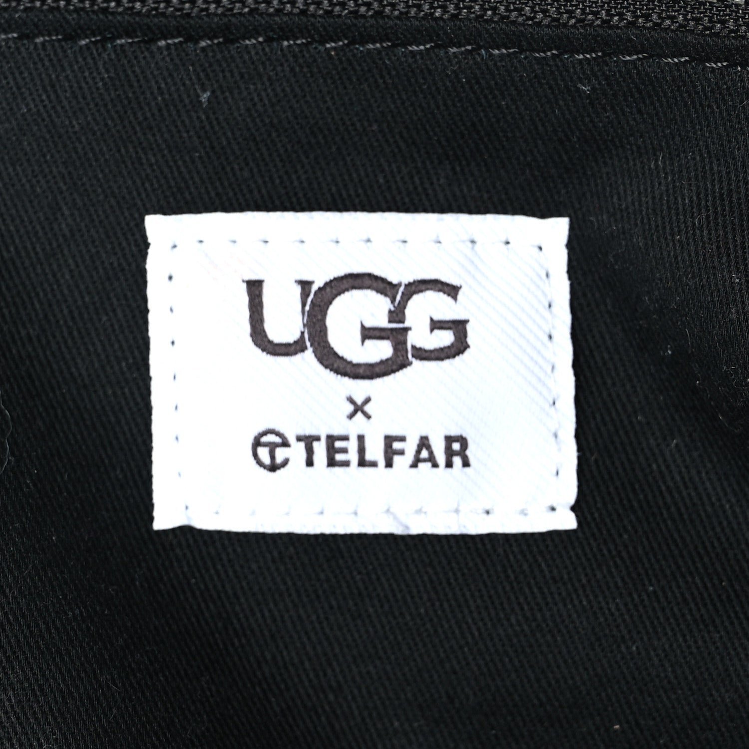 Telfar X UGG Crinkle Patent Shearling Large Shopping Bag Black 6 of 8