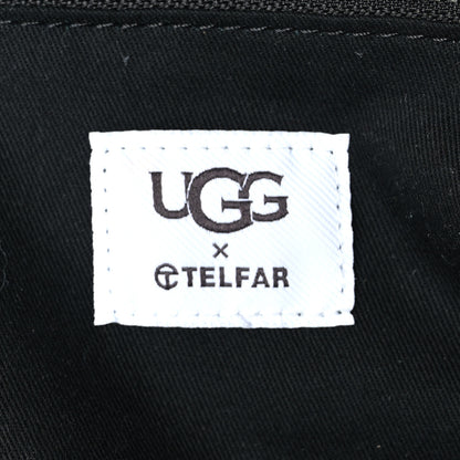 Telfar X UGG Crinkle Patent Shearling Large Shopping Bag Black 6 of 8