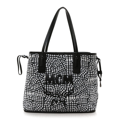 MCM Visetos Medium Liz Reversible Shopper Tote Black 11 of 17