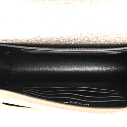 Saint Laurent Metallic Crackled Calfskin Monogram Sunset Chain Wallet Gold 5 of 11