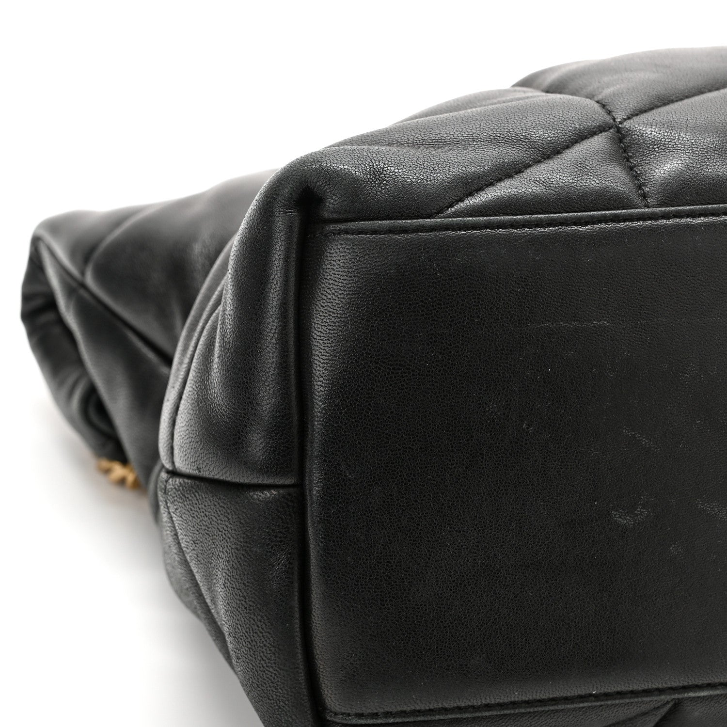 Saint Laurent Lambskin Quilted Medium Loulou Puffer Monogram Chain Satchel Black 13 of 16