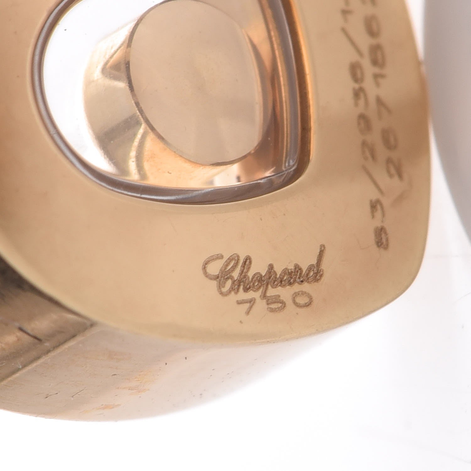 Chopard 18K Yellow Gold Diamond Ruby Happy Diamonds Heart Earrings 3 of 6