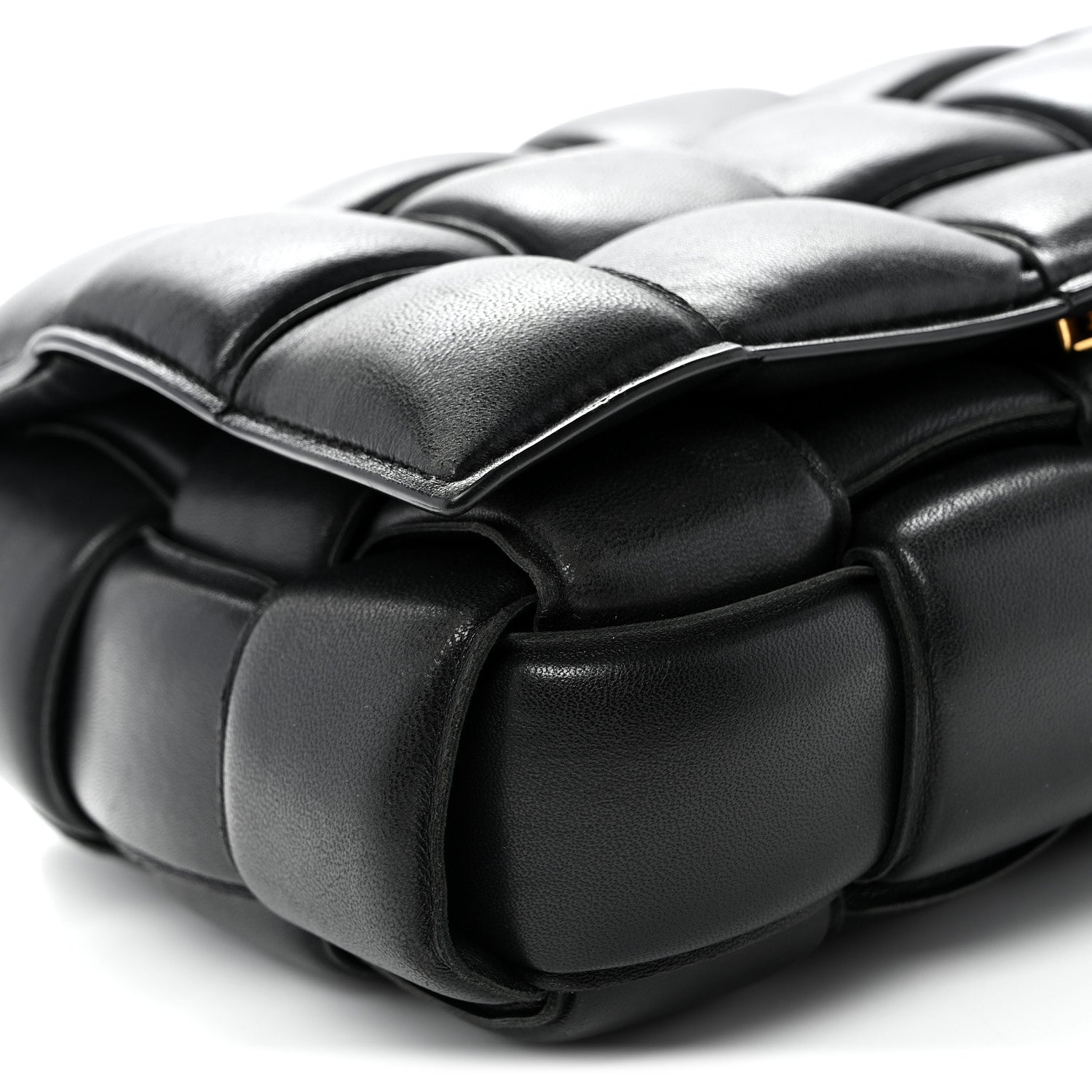 Bottega Veneta Nappa Maxi Intreccio Padded Cassette Crossbody Bag Black 9 of 10