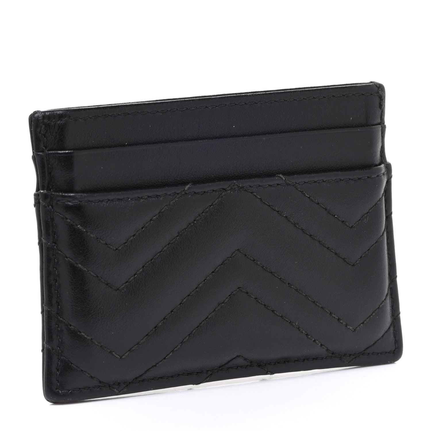 Gucci Calfskin Matelasse GG Marmont Card Holder Black 3 of 10