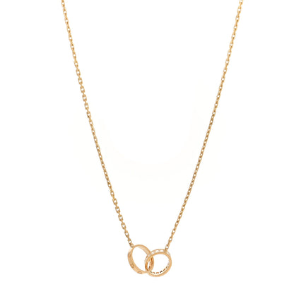 Cartier 18K Yellow Gold Diamond Interlocking LOVE Necklace 1 of 5