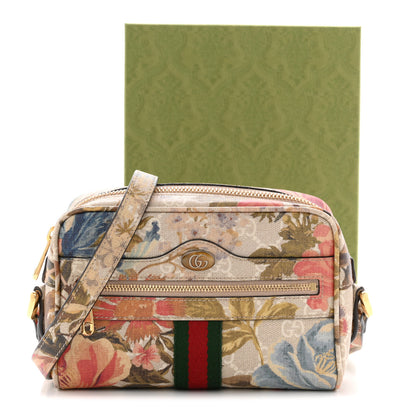 Gucci GG Supreme Monogram Water Flora Web Mini Ophidia Shoulder Bag Beige White Multicolor 11 of 11