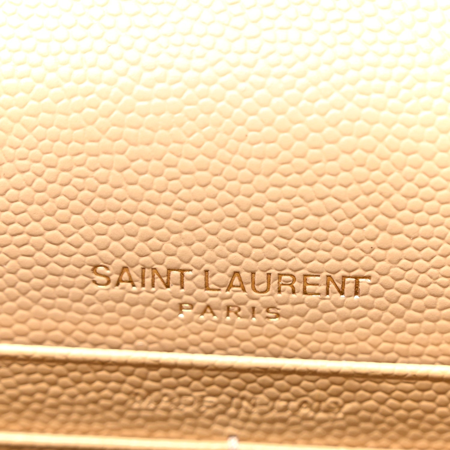 Saint Laurent Grain De Poudre Matelasse Chevron Monogram Envelope Chain Wallet Nude Powder 6 of 10