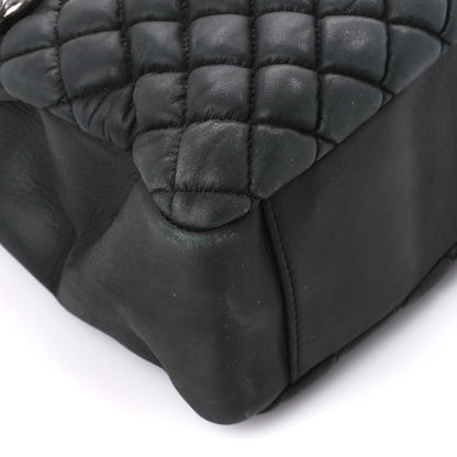 Chanel Iridescent Calfskin Small New Bubble Quilt Tote Dark Grey 9 of 10