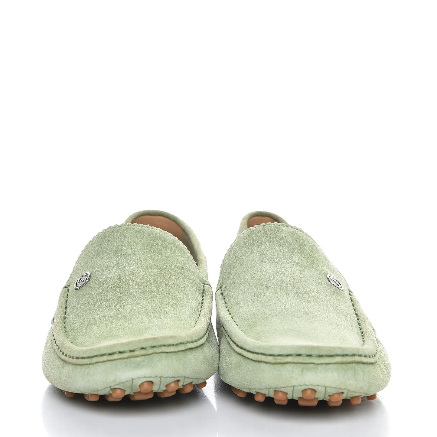 Suede Mens Driver Loafers 8.5 Light Green