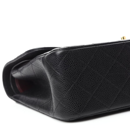 Chanel Caviar Quilted Jumbo Double Flap Black 7 of 13