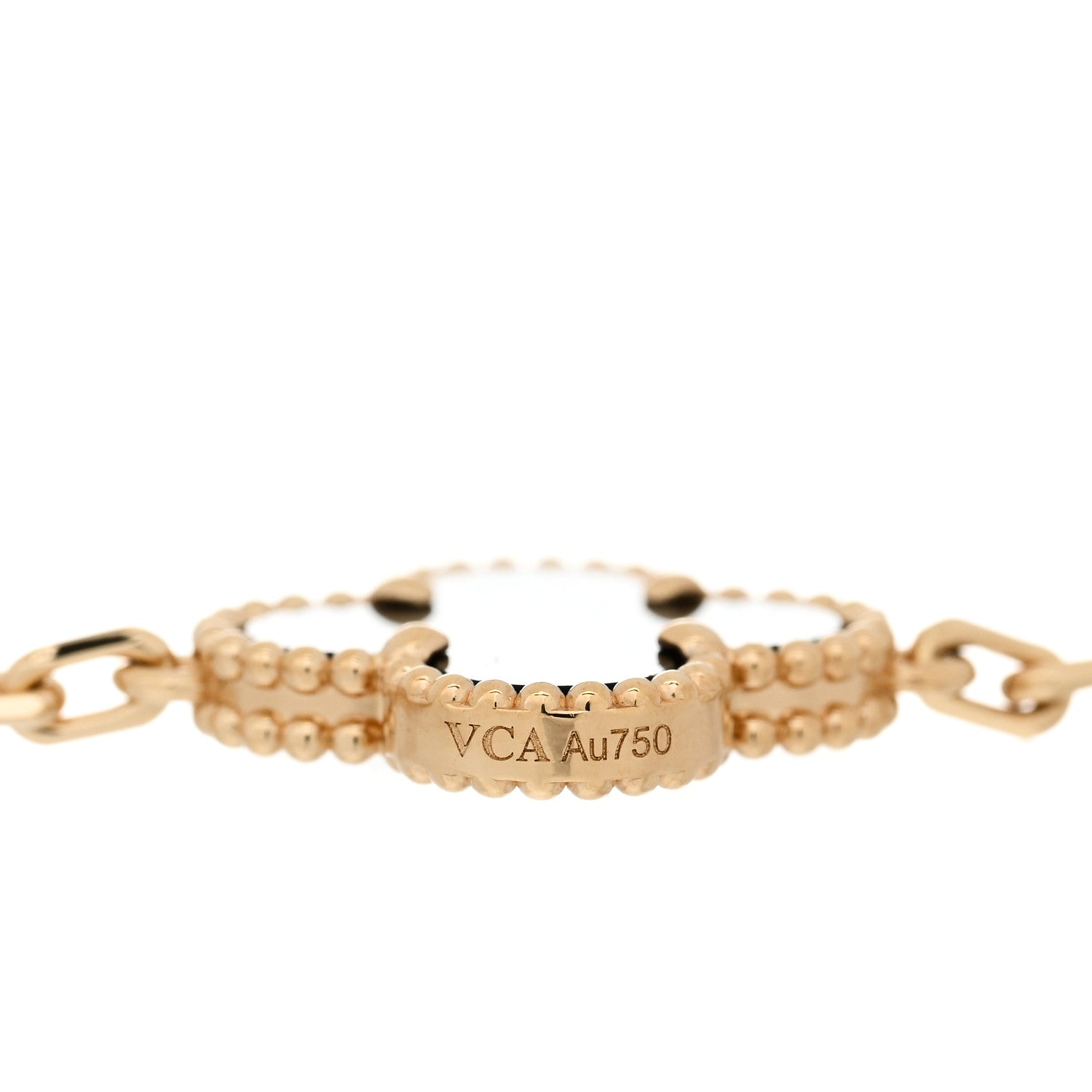 Van Cleef & Arpels 18K Yellow Gold Black Onyx 5 Motifs Vintage Alhambra Bracelet 3 of 5