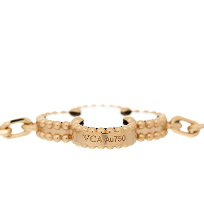 Van Cleef & Arpels 18K Yellow Gold Black Onyx 5 Motifs Vintage Alhambra Bracelet 3 of 5