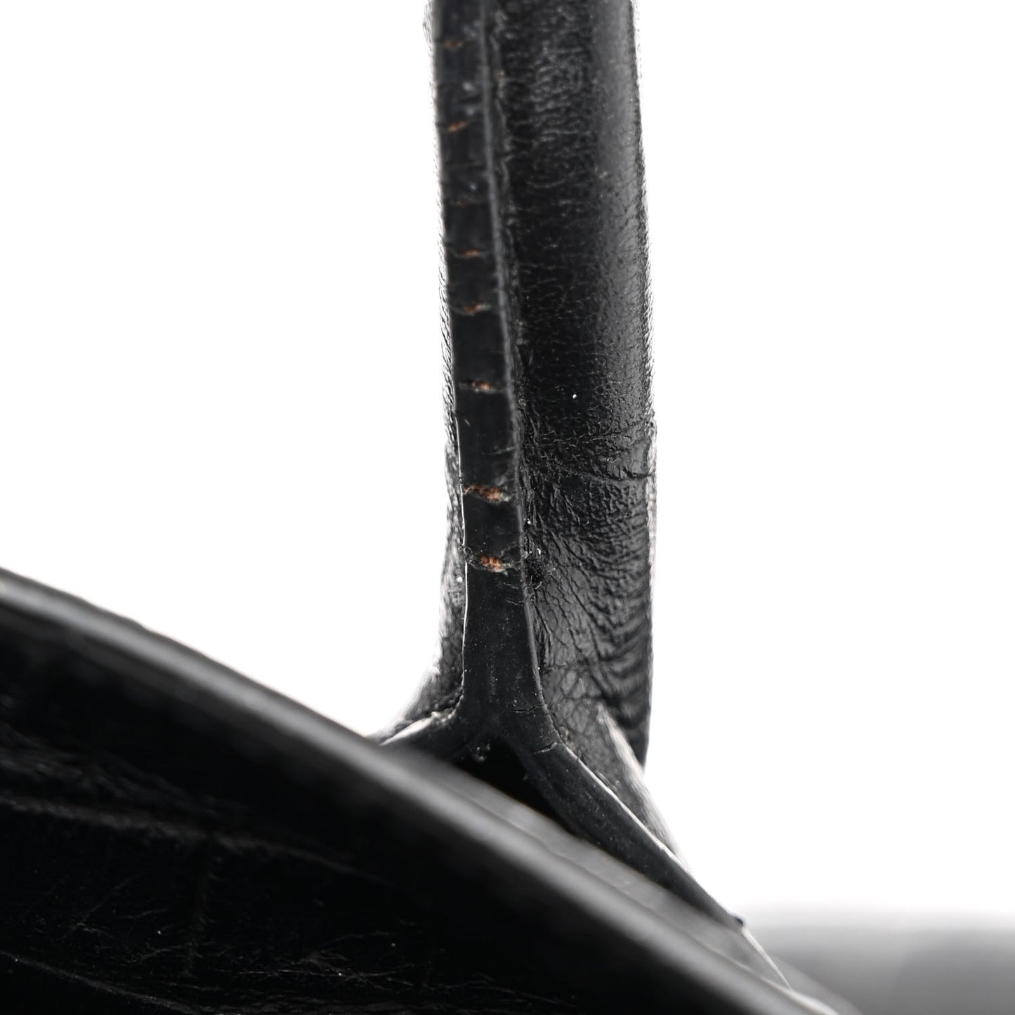 Calfskin Crocodile Embossed Medium Supple Sac de Jour Black