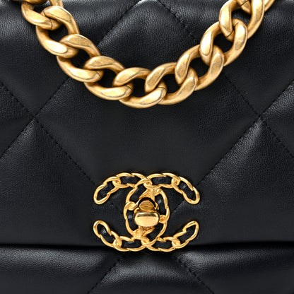 Chanel Lambskin Quilted Medium Chanel 19 Flap Navy Blue 8 of 11