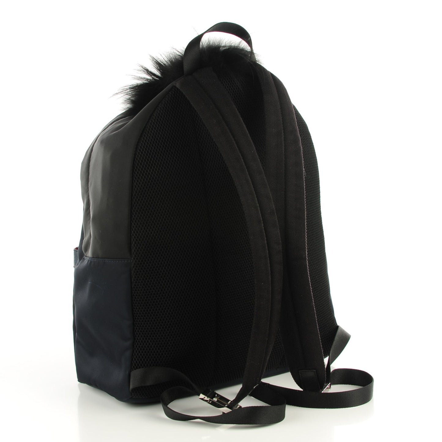 Nylon Vitello Fur Monster Backpack Black Multicolor