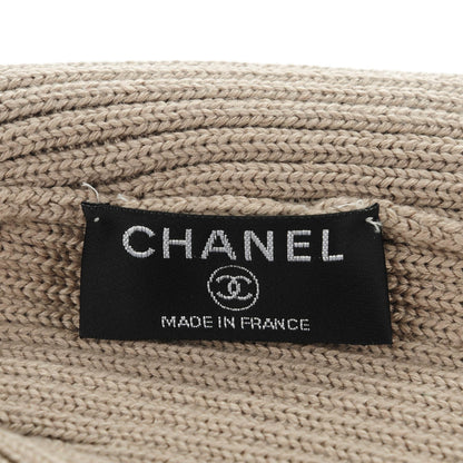 Chanel Merino Wool Silk Cashmere CC Beanie Hat Taupe 5 of 6