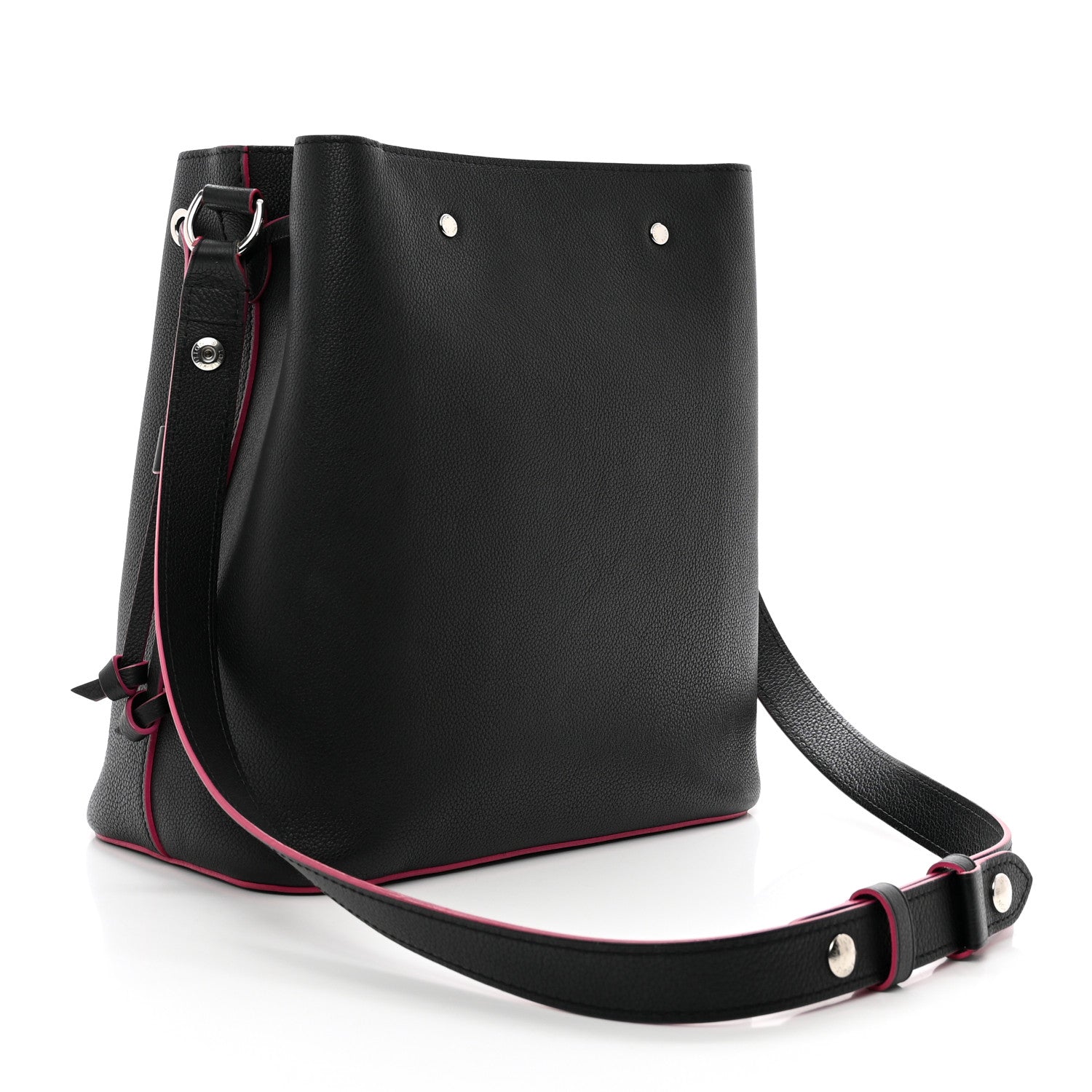 Louis Vuitton Calfskin Lockme Bucket Black 3 of 9
