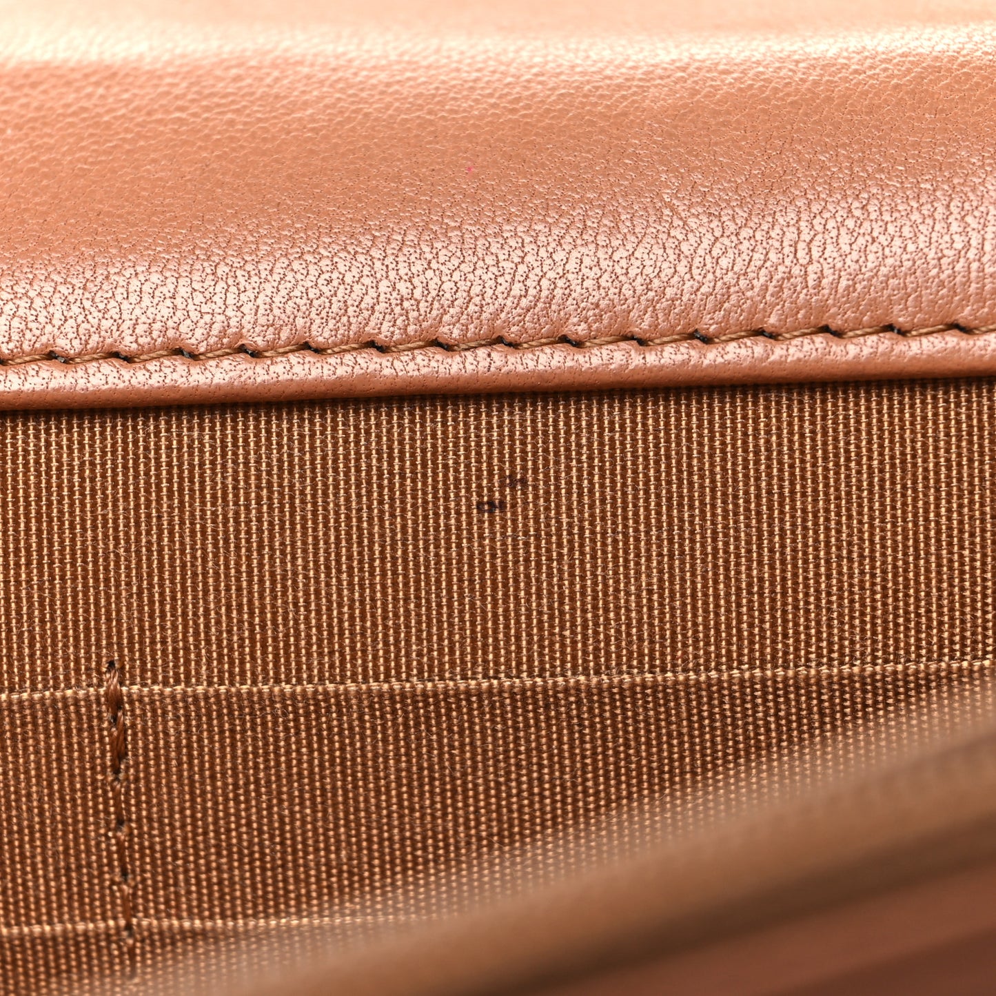 Lambskin Quilted 19 Wallet On Chain WOC Brown