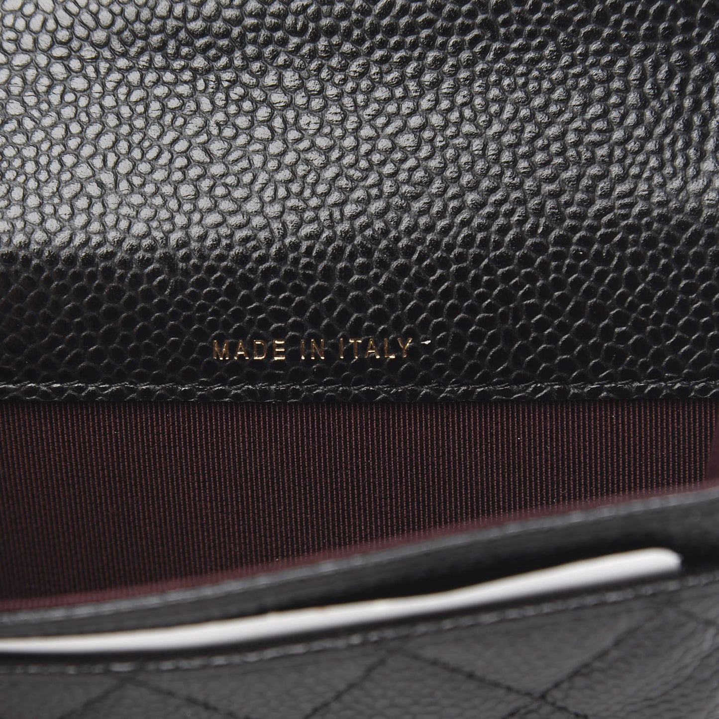 Caviar Quilted Flap Card Holder Black