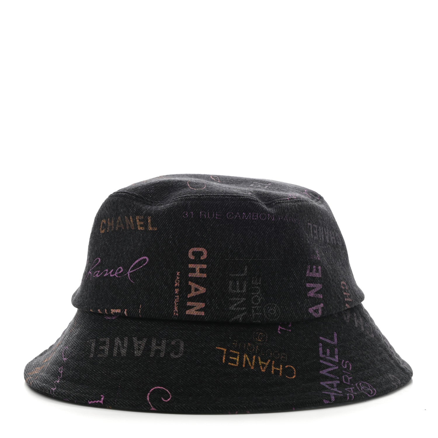 Chanel Denim Mood Cloche Bucket Hat M Black 1 of 8