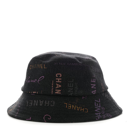 Chanel Denim Mood Cloche Bucket Hat M Black 1 of 8