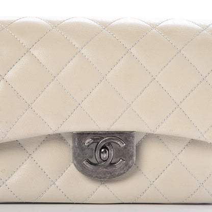 Chanel Shiny Goatskin Quilted Small Double Carry Waist Chain Flap White 9 of 15