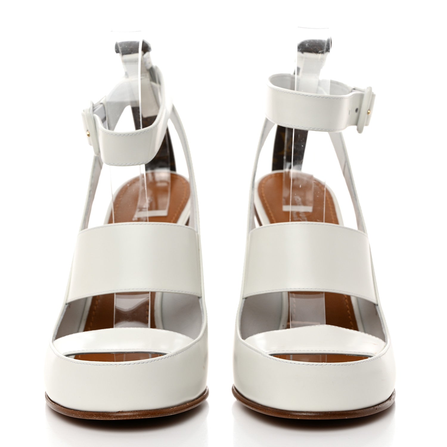 Louis Vuitton Calfskin Trinity 100 Sandals 38.5 White 2 of 10