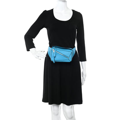 Loewe Calfskin Mini Puzzle Bumbag Cyan 3 of 10