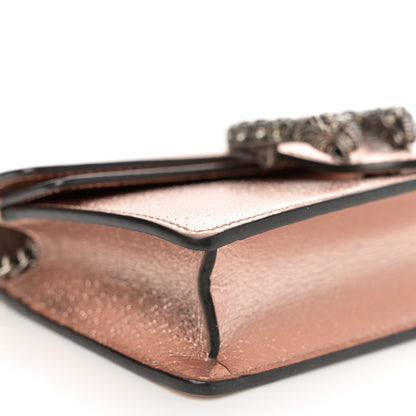 Gucci Metallic Calfskin Super Mini Dionysus Shoulder Bag Rose Gold 8 of 11
