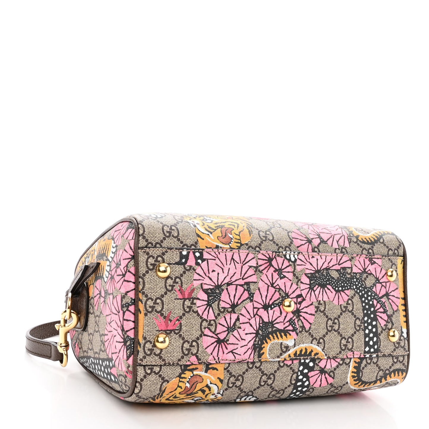 GG Supreme Monogram Bengal Small Boston Beige Pink