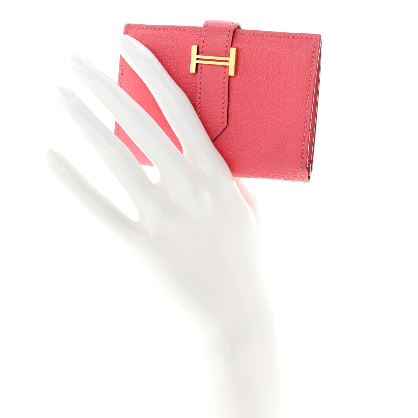 Chevre Mysore Mini Bearn Wallet Rose Lipstick