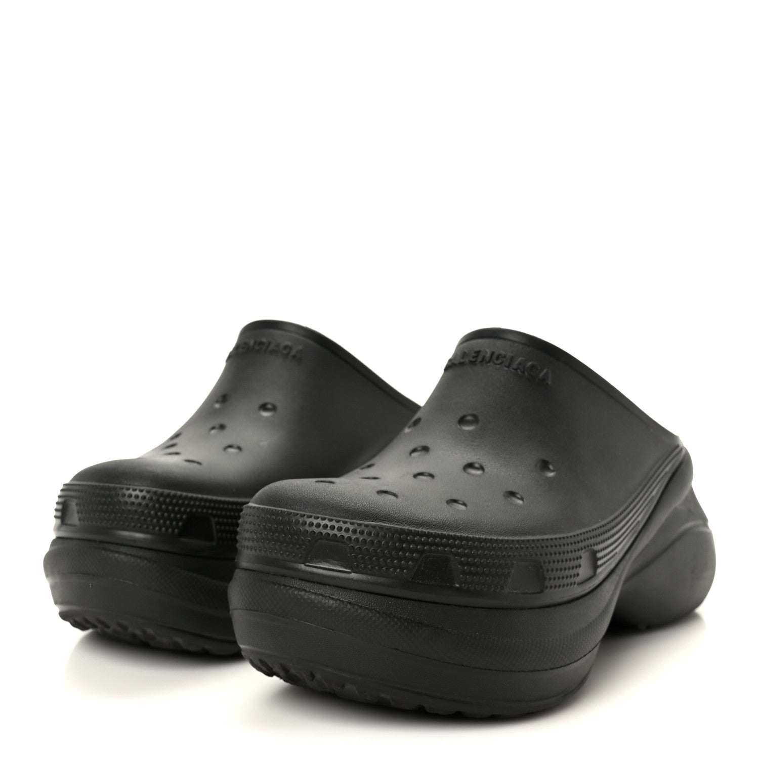 Balenciaga X CROCS Rubber Womens Mules 38 Black 4 of 10