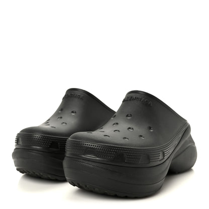 Balenciaga X CROCS Rubber Womens Mules 38 Black 4 of 10