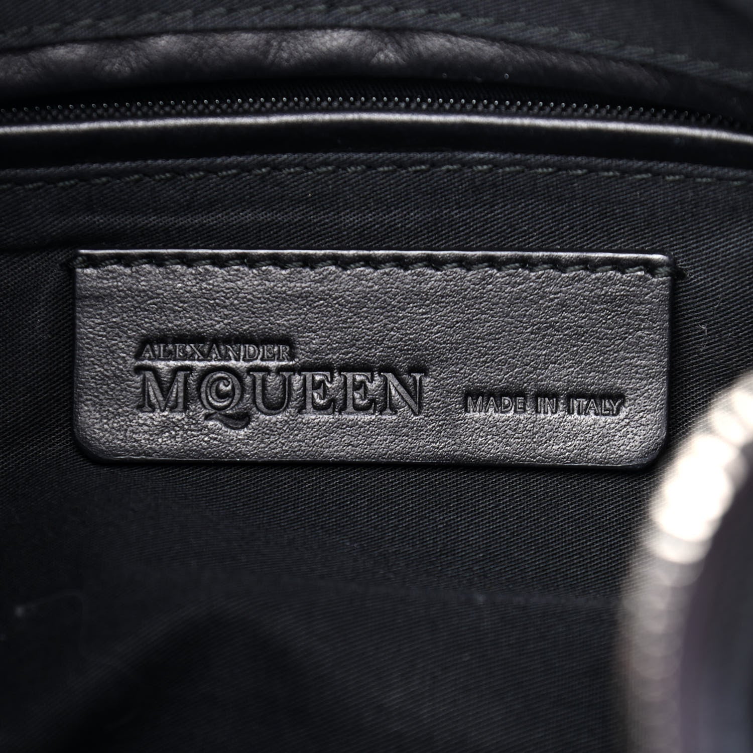 Alexander McQueen Calfskin Studded De Manta Clutch Black 6 of 9